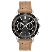  Shop Authentic Hugo Boss Allure Black Dial Brown Leather Strap Watch for Men - 1513964 - Luxxuri