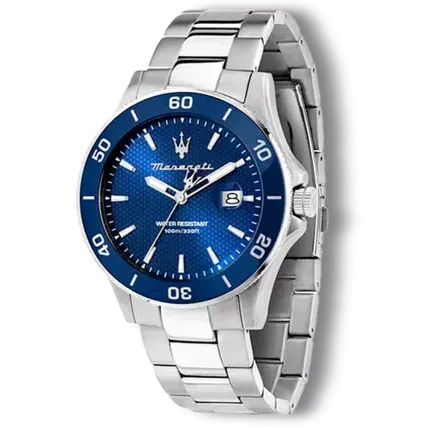  Shop Authentic Maserati Competizione Quartz Blue Dial Silver Steel Strap Watch For Men - R8853100036 - Luxxuri