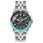  Shop Authentic Fossil FB-01 Chronograph Black Dial Silver Steel Strap Watch for Men - FS5827 - Luxxuri