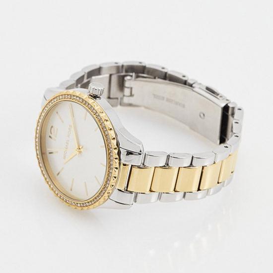  Shop Authentic Michael Kors Layton Quartz Silver Dial Two Tone Steel Strap Watch For Women - MK6899 - Luxxuri