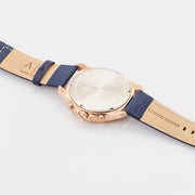  Shop Authentic Armani Exchange Banks Chronograph Blue Dial Blue Leather Strap Watch For Men - AX1723 - Luxxuri
