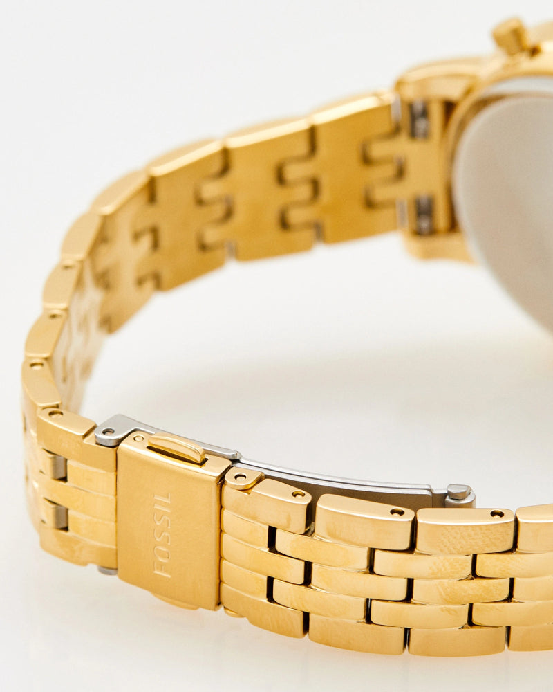  Shop Authentic Fossil Neutra Chronograph Gold Dial Gold Steel Strap Watch for Women - ES5219 - Luxxuri