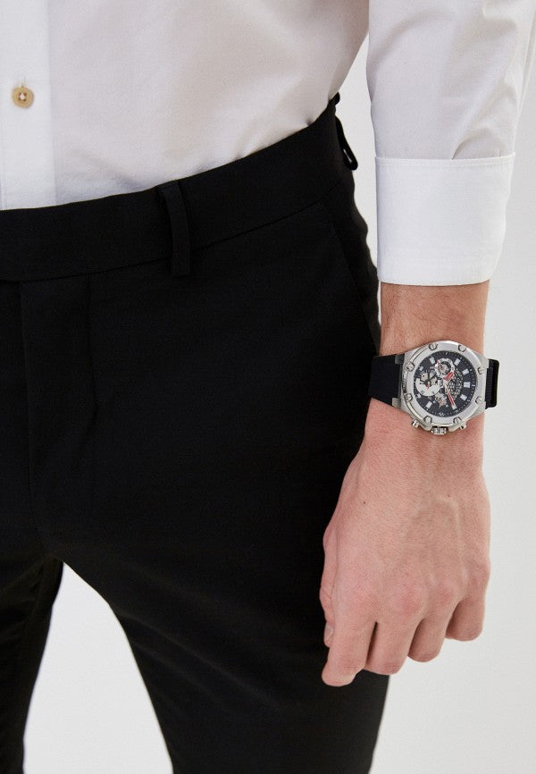  Shop Authentic Guess Third Grear Multi Function Black Dial Black Rubber Strap Watch for Men- GW0334G1 - Luxxuri