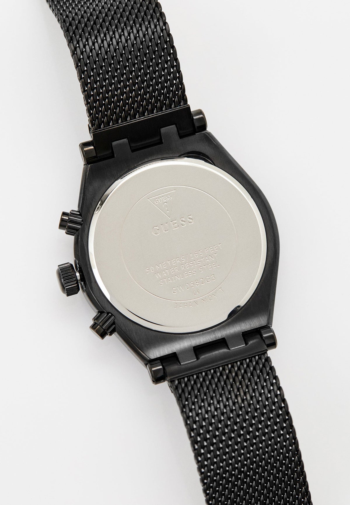  Shop Authentic Guess Continental Chronograph Black Dial Black Mesh Strap Watch For Men - GW0582G3 - Luxxuri
