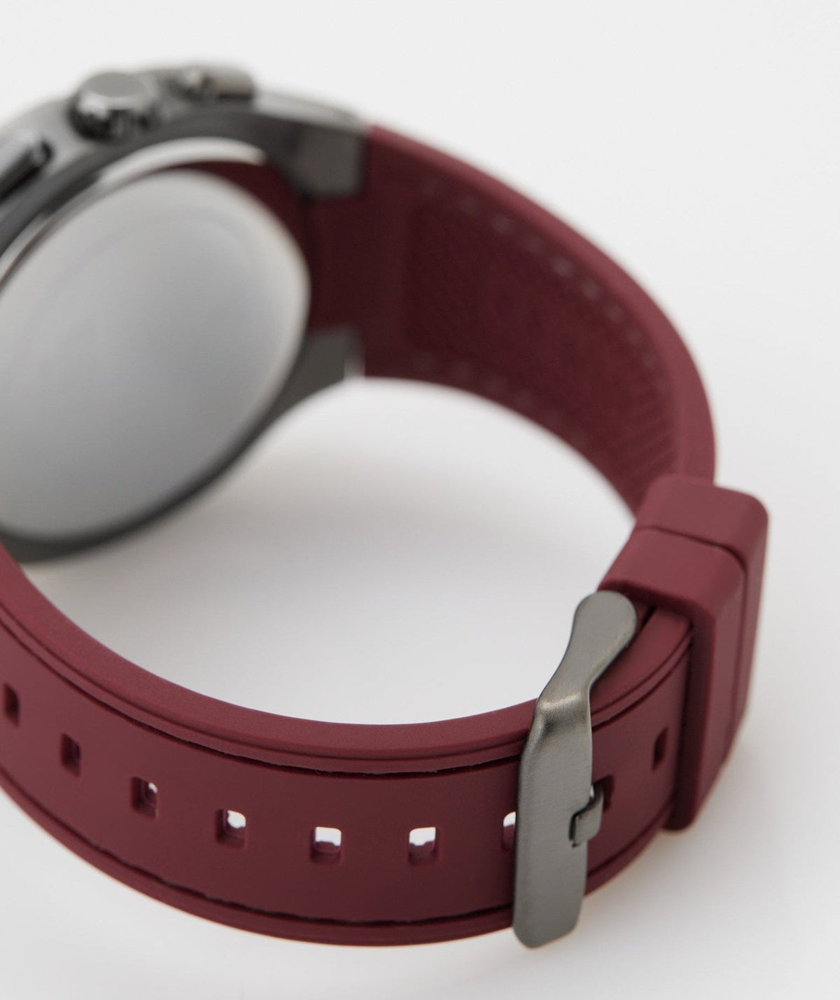  Shop Authentic Guess Headline Multifunction Grey Dial Burgundy Silicone Strap Watch For Men - GW0571G4 - Luxxuri
