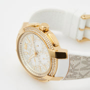  Shop Authentic Michael Kors Sydney Quartz White Dial White Leather Strap Watch For Women - MK7221 - Luxxuri