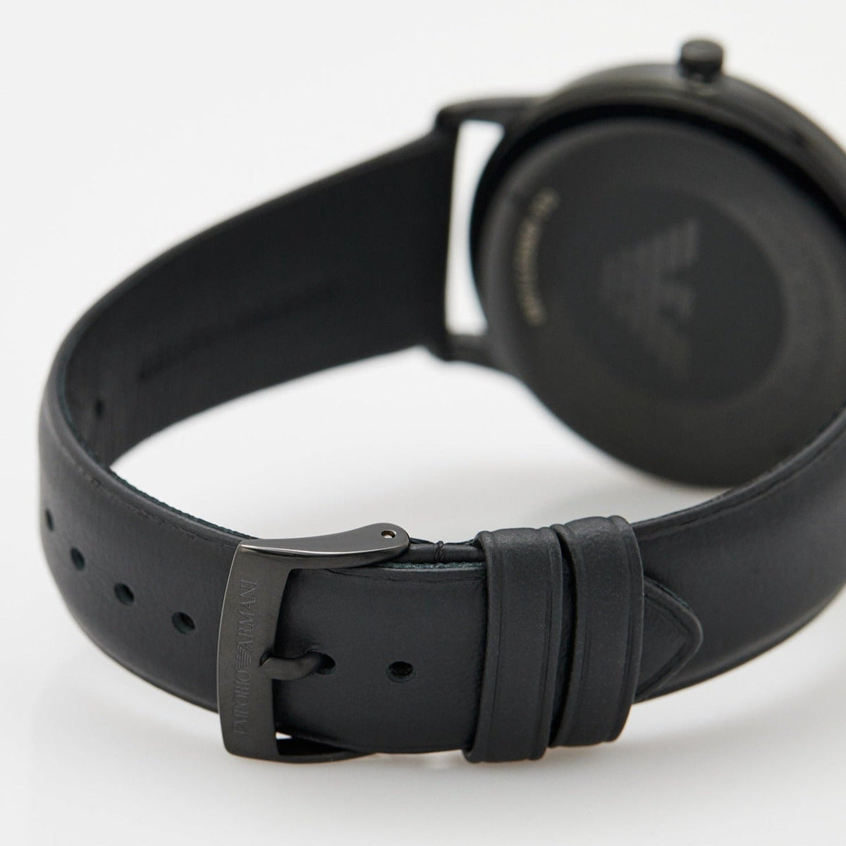  Shop Authentic Emporio Armani Minimalist Analog Black Dial Black Leather Strap Watch For Men - AR11573 - Luxxuri