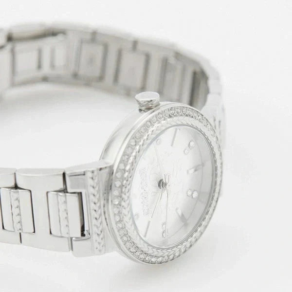 Just Cavalli Donna Glam Silver Dial Silver Steel Strap Watch for Women - RC5L098M0015