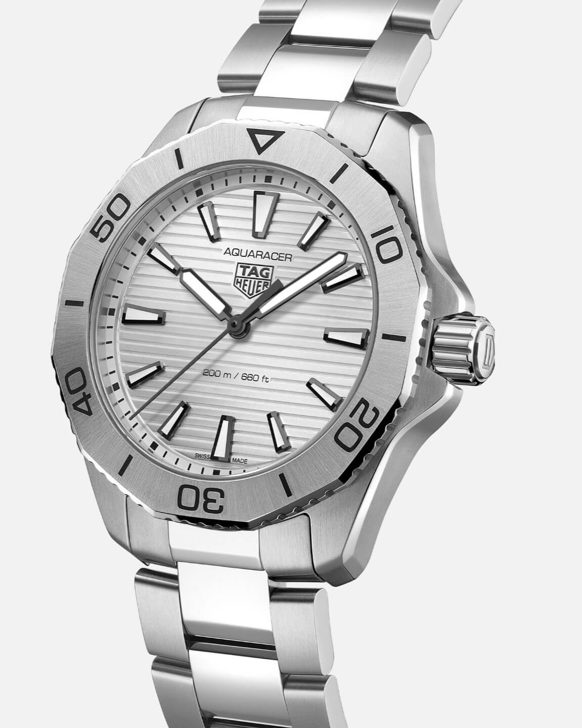 Shop Authentic Tag Heuer Aquaracer Professional 200 Quartz Silver Dial Silver Steel Strap Watch for Men - WBP1111.BA0627 - Luxxuri