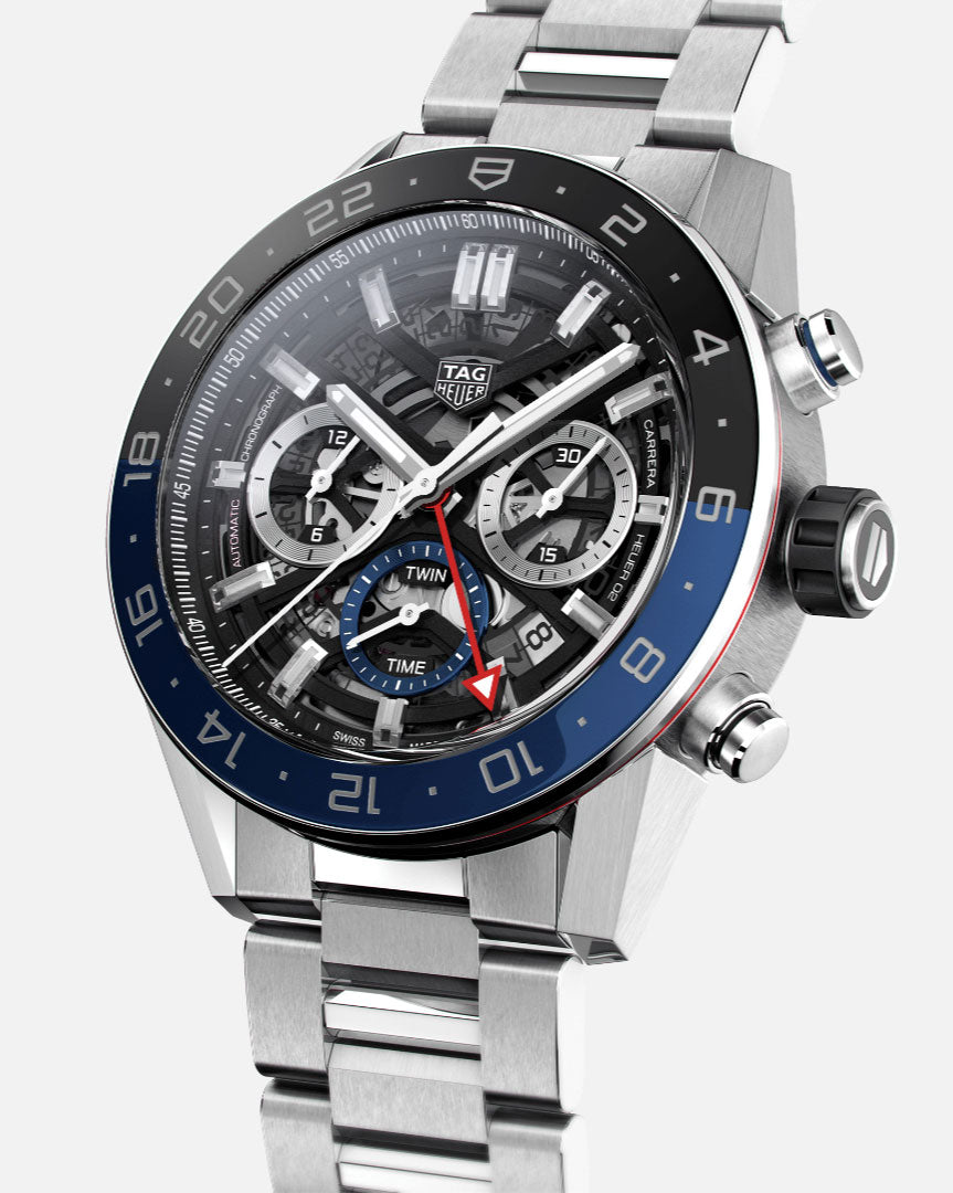  Shop Authentic Tag Heuer Carrera Chronograph Blue Dial Silver Steel Strap Watch for Men - CBG2A1Z.BA0658 - Luxxuri
