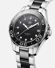 Shop Authentic Tag Heuer Aquaracer Quartz Black Dial Two Tone Steel Strap Watch for Women - WAY131C.BA0913 - Luxxuri