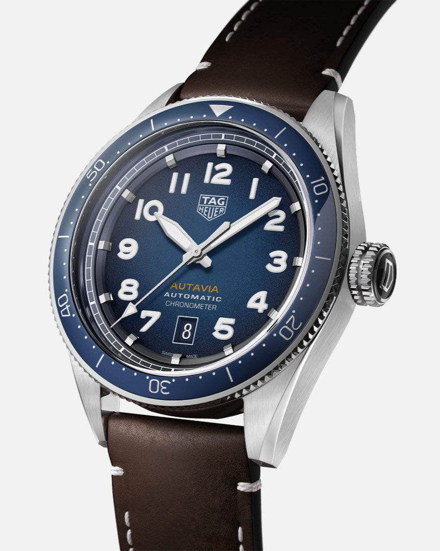  Shop Authentic Tag Heuer Autavia Blue Dial Watch for Men - WBE5116.FC8266 - Luxxuri