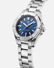  Shop Authentic Tag Heuer Aquaracer Blue Dial Silver Steel Strap Watch for Women - WBD1412.BA0741 - Luxxuri