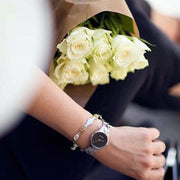  Shop Authentic Calvin Klein Snake Black Dial Silver Steel Strap Watch For Women - K6E23141 - Luxxuri