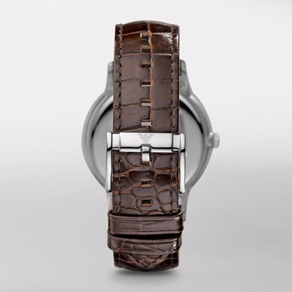  Shop Authentic Emporio Armani Classic Quartz Brown Dial Brown Leather Strap Watch For Men - AR2427 - Luxxuri