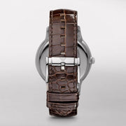  Shop Authentic Emporio Armani Classic Quartz Brown Dial Brown Leather Strap Watch For Men - AR2427 - Luxxuri