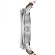  Shop Authentic Fossil The Commuter White Dial Brown Leather Strap Watch for Men - FS5275 - Luxxuri