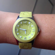  Shop Authentic Marc Jacobs Dress Green Dial Green Silicone Strap Watch for Women - MBM2513 - Luxxuri