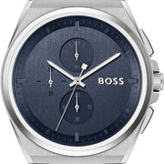  Shop Authentic Hugo Boss Steer Chronograph Blue Dial Silver Steel Strap Watch For Men - 1514048 - Luxxuri