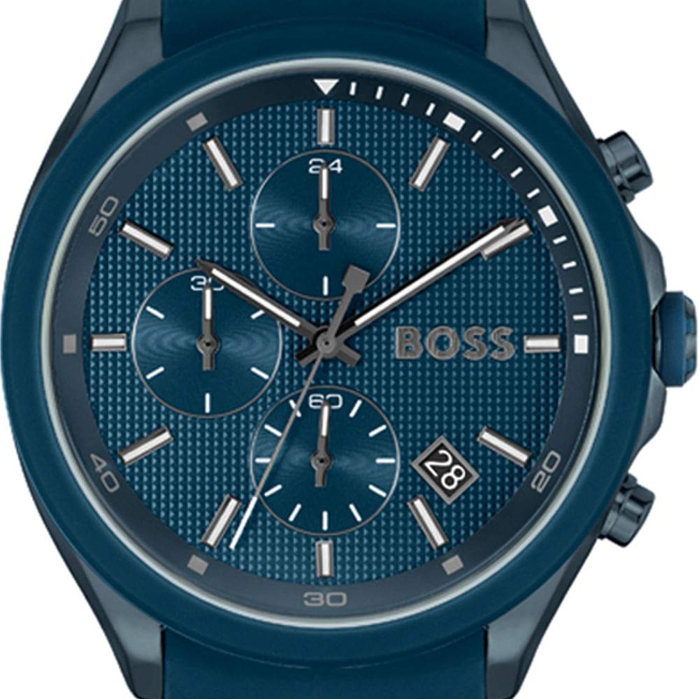 Shop Authentic Hugo Boss Velocity Chronograph Blue Dial Blue Rubber Strap Watch For Men - 1514061 - Luxxuri