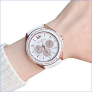  Shop Authentic Michael Kors Oversized Sport Quartz White Dial White Rubber Strap Watch For Women - MK6945 - Luxxuri