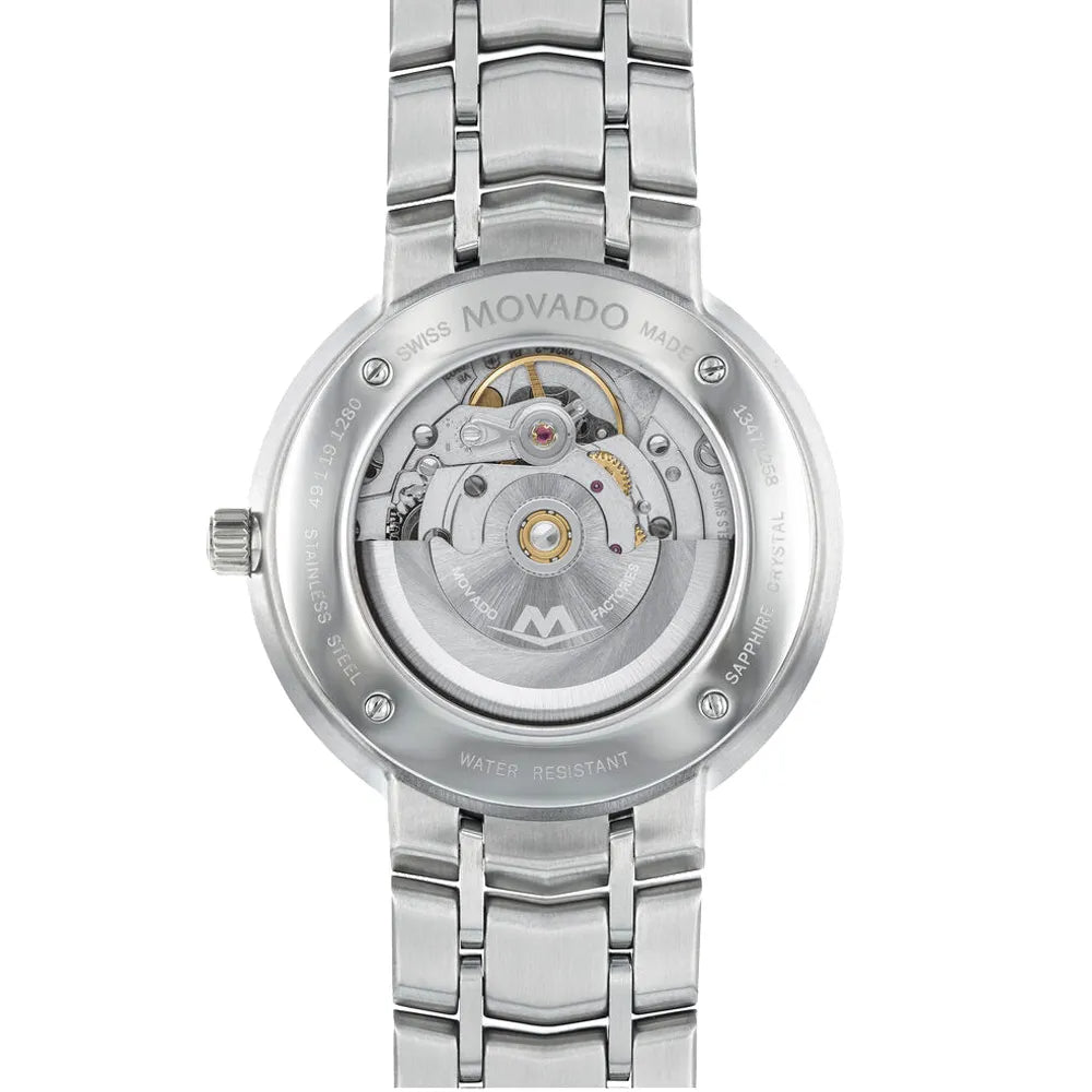  Shop Authentic Movado 1881 Automatic Black Dial Silver Steel Strap Watch for Men - 606914 - Luxxuri