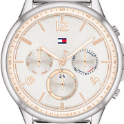  Shop Authentic Tommy Hilfiger Harper Chronograph White Dial Silver Steel Strap Watch For Women - 1782222 - Luxxuri