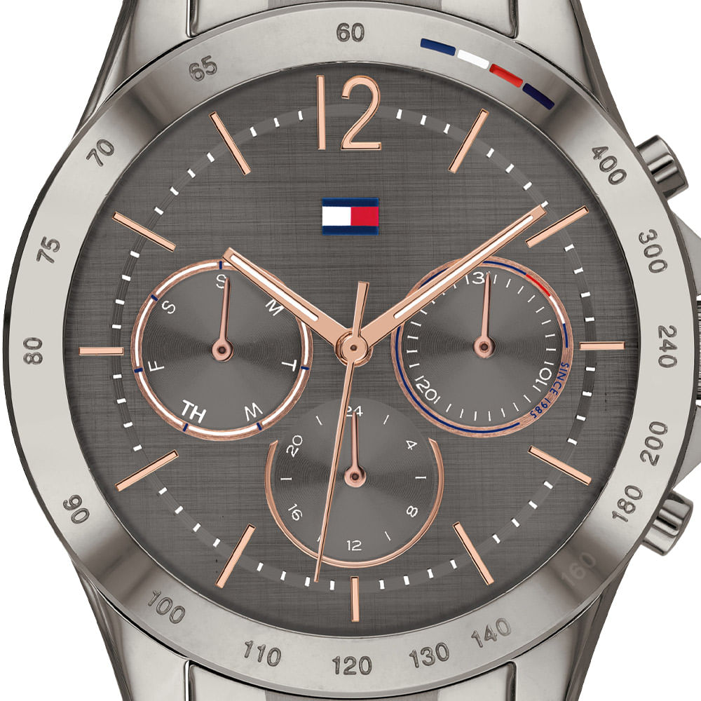  Shop Authentic Tommy Hilfiger Haven Chronograph Quartz Grey Dial Grey Steel Strap Watch For Women - 1782196 - Luxxuri