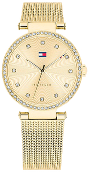  Shop Authentic Tommy Hilfiger Lynn Quartz Gold Dial Gold Mesh Bracelet Watch For Women - 1781864 - Luxxuri