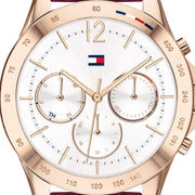  Shop Authentic Tommy Hilfiger Haven Quartz White Dial Red Rubber Strap Watch For Women - 1782200 - Luxxuri