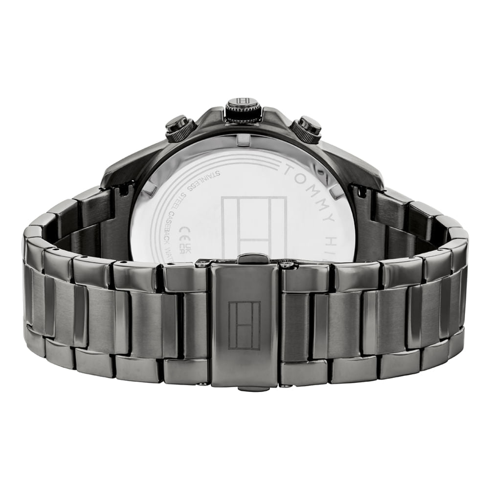  Shop Authentic Tommy Hilfiger Lars Chronograph Black Dial Black Steel Strap Watch For Men - 1792061 - Luxxuri