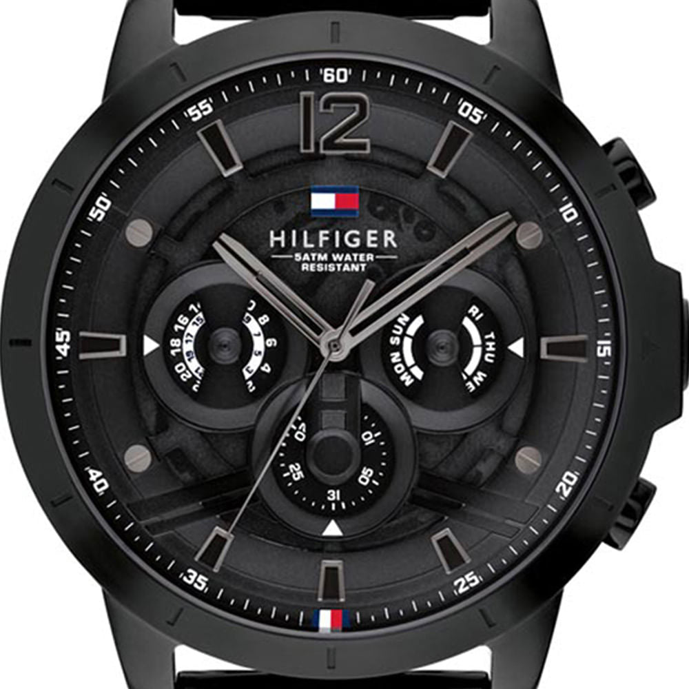  Shop Authentic Tommy Hilfiger Classic Chronograph Black Dial Black Steel Strap Watch For Men - 1710494 - Luxxuri