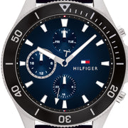  Shop Authentic Tommy Hilfiger Larson Chronograph Blue Dial Blue Rubber Strap Watch For Men - 1791920 - Luxxuri