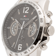  Shop Authentic Tommy Hilfiger Multifunction Black Dial White Rubber Strap Watch for Men - 1791475 - Luxxuri