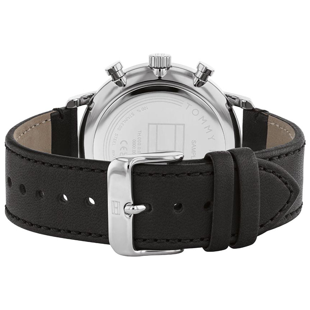 Shop Authentic Tommy Hilfiger Legend Chronograph Black Dial Black Leather Strap Watch For Men - 1710565 - Luxxuri