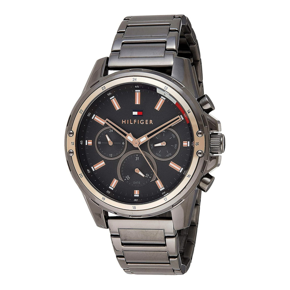  Shop Authentic Tommy Hilfiger Mason Grey Dial Grey Steel Strap Watch for Men - 1791790 - Luxxuri