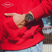  Shop Authentic Fossil Bannon Multifunction Black Dial Red Silicone Strap Watch for Men - BQ2499 - Luxxuri