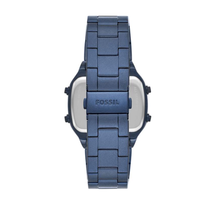  Shop Authentic Fossil Retro Analog-Digital Black Dial Blue Steel Strap Watch for Men - FS5896 - Luxxuri