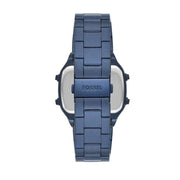  Shop Authentic Fossil Retro Analog-Digital Black Dial Blue Steel Strap Watch for Men - FS5896 - Luxxuri