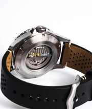  Shop Authentic Fossil Crewmaster Sports Automatic Black Dial Black Leather Strap Watch for Men - ME3148 - Luxxuri