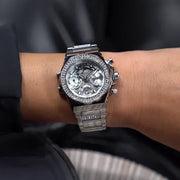  Shop Authentic Guess Fusion Chronograph Crystals Silver Dial Silver Steel Strap Watch For Women - GW0552L1 - Luxxuri