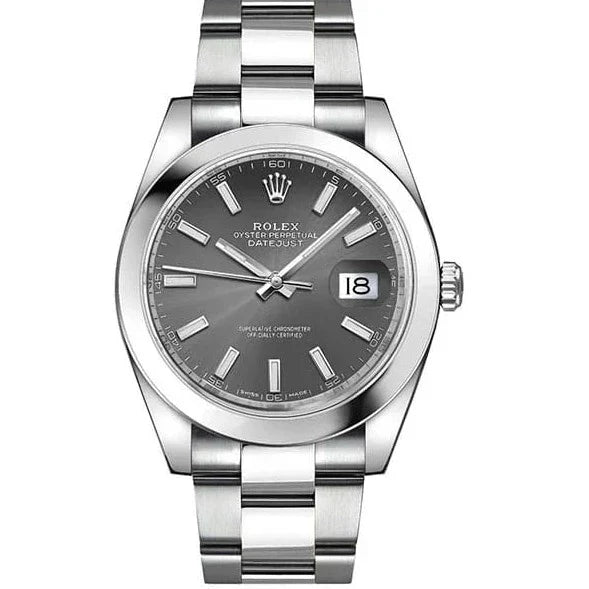  Shop Authentic Rolex Datejust 41 Oyster Grey Dial Oystersteel Strap Watch for Men - M126300-0007 - Luxxuri