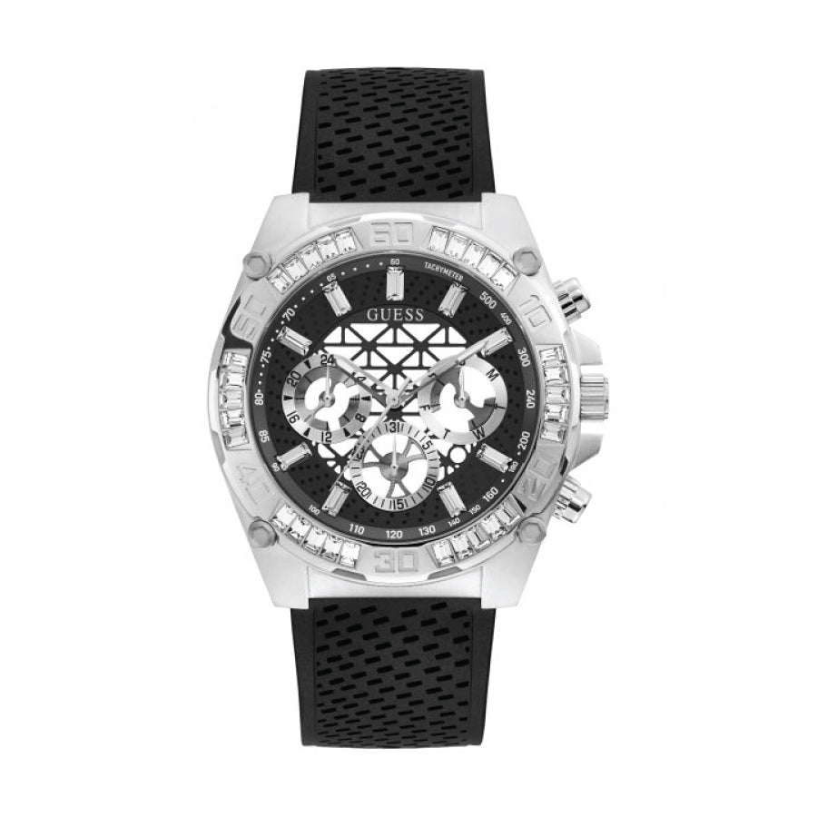  Shop Authentic Guess Trophy Multifunction Black Dial Black Rubber Strap Watch for Men - GW0333G1 - Luxxuri