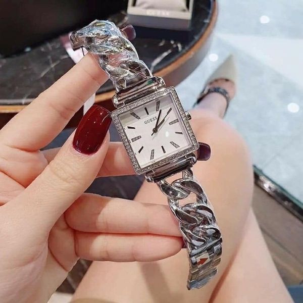  Shop Authentic Guess Vanity Diamonds White Dial Silver Steel Strap Watch for Women - W1030L1 - Luxxuri
