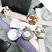  Shop Authentic Guess Dahlia Analog Silver Dial Pink Leather Strap Watch for Women - GW0529L1 - Luxxuri