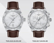  Shop Authentic Tissot PR 100 Sport Quartz Chronograph Silver Dial Brown Leather Strap Watch For Men - T101.617.16.031.00 - Luxxuri