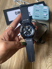  Shop Authentic Fossil Modern Machine Chronograph Black Dial Blue Leather Strap Watch for Men - FS5066 - Luxxuri