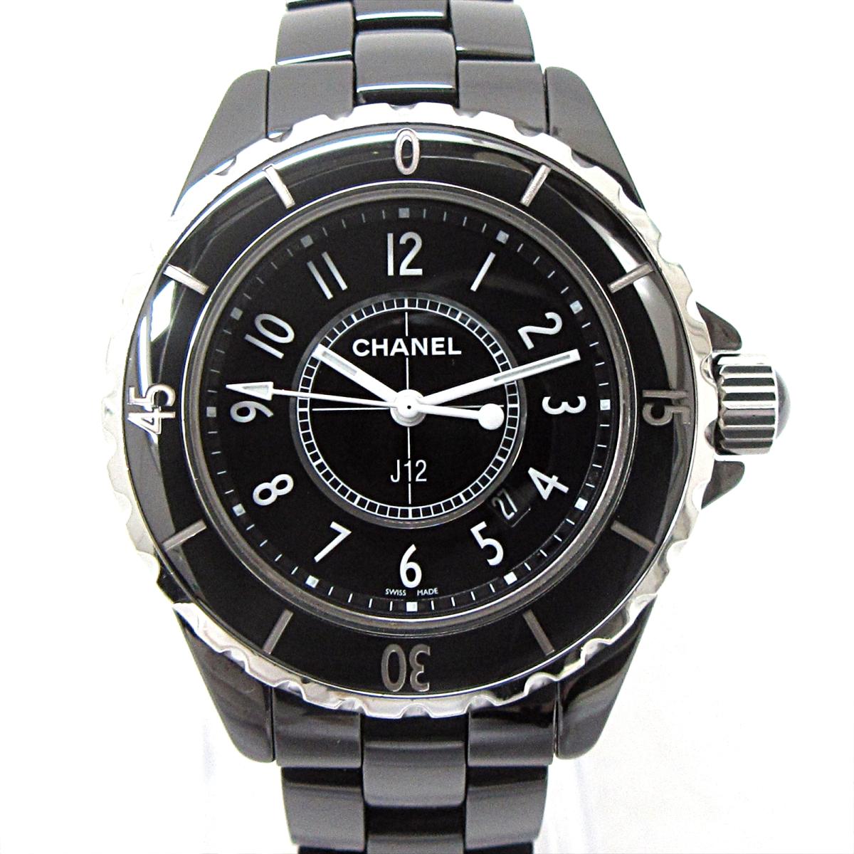  Shop Authentic Chanel J12 Quartz Ceramic Black Dial Black Steel Strap Watch for Women - J12 H0682 - Luxxuri
