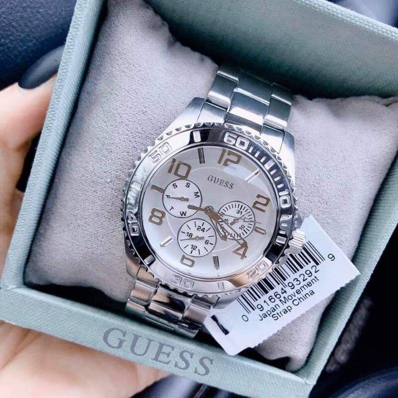  Shop Authentic Guess BFF Multifunction Silver Dial Silver Steel Strap Watch for Women - W0231L1 - Luxxuri