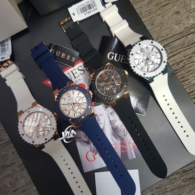  Shop Authentic Guess Overdrive Black Dial Black Rubber Strap Watch for Women - W0149L4 - Luxxuri